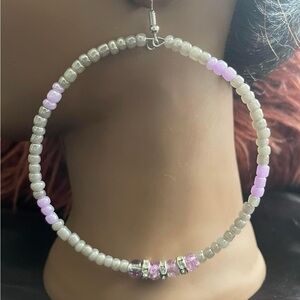 Purple Smoke Hoop Earrings